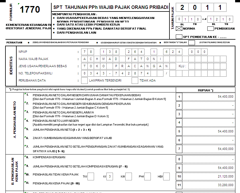 Download Form Spt 1770 Ss Excel